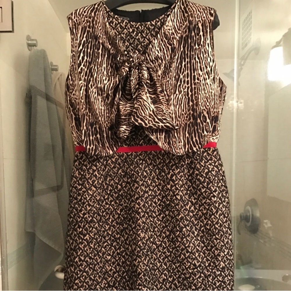 Gianbattista Valli  animal print silk Dress M 44